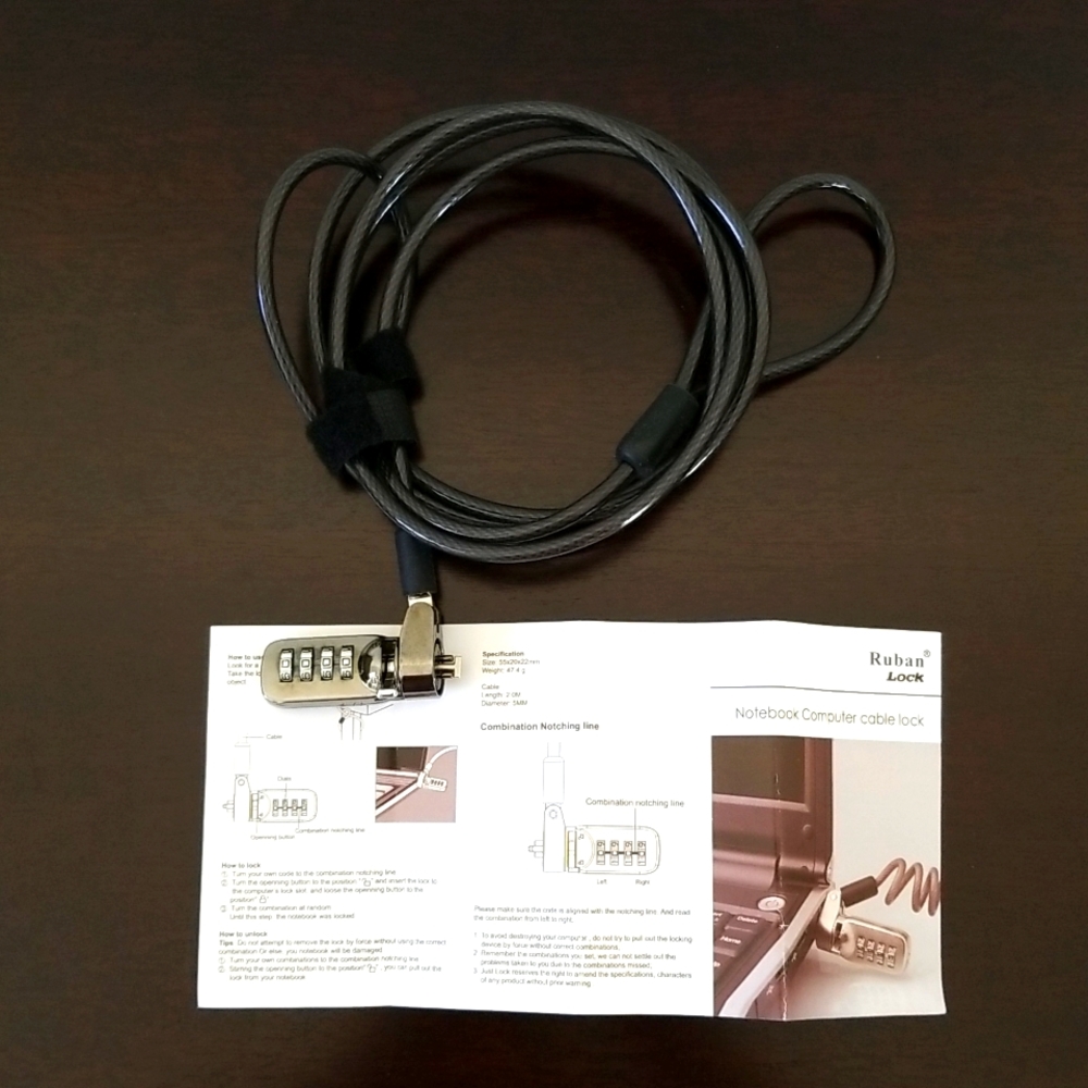Notebook Computer Cable Lock